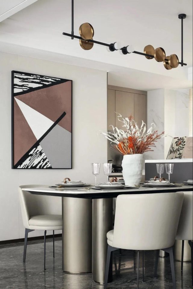 拘束感|124㎡平港式风三口之家,开放式布局没有传统客厅的“拘束感”