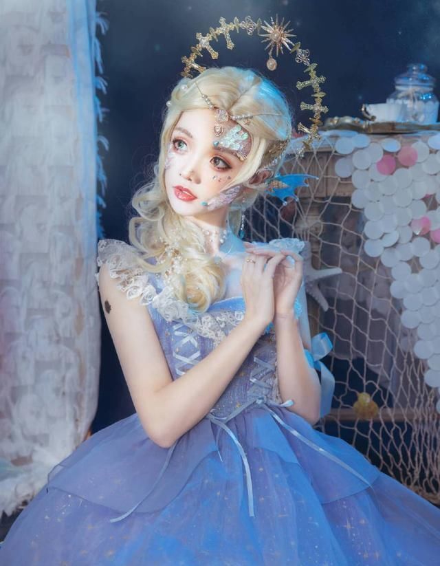 女生|长寇的洛丽塔“人鱼妆”太美了,当镜头拉近,女生也会忍不住沦陷