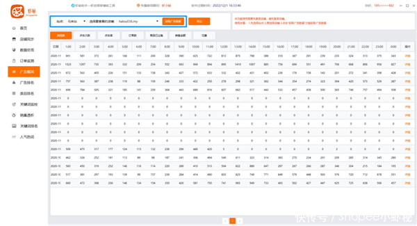 示该站点|虾秘功能大揭秘之订单监测&广告概况