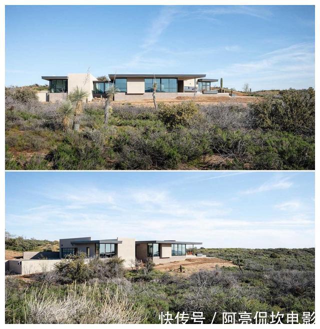 沙漠|外国佬自建私人别墅，大量混凝土砖设计，谁说别墅就得花几百万