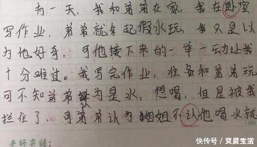 弟弟|“弟弟一哭我就忐忑”,小女孩日记让人心疼,二胎父母别顾此失彼