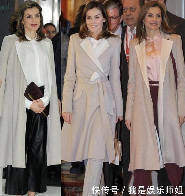 扎马尾|西班牙王后再穿灰色套装, 挽起袖子换种风格, 扎马尾最少年轻10岁!