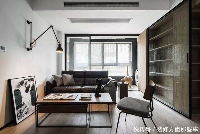 隔墙|74平现代风一居室拆掉厨房隔墙换来大客厅,水泥墙水泥地简单耐看