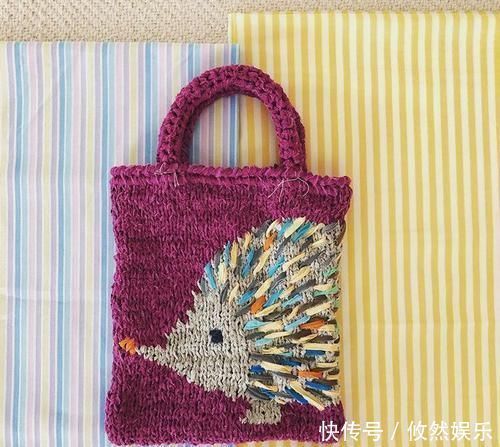 erikato#把编织玩出新创意,棒针、钩针结合起来,提花也能用钩针表现