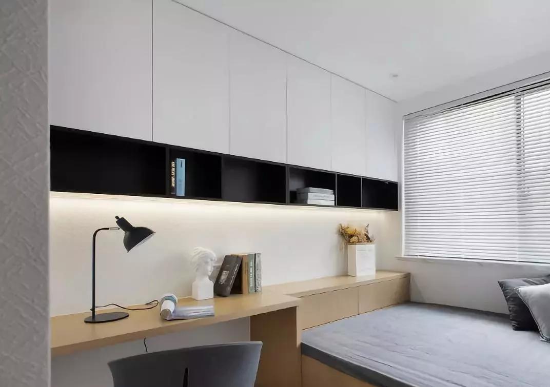 卧室|不用专门预留书房了,卧室一体化设计,实用又节省空间!