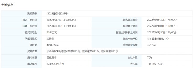 用地|上新货!湘龙板块供应2宗低密纯住宅用地,限高50米!