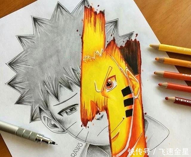 画师|动漫人物的分裂图绘,钢铁侠真帅!鼬神还是以前的“护弟狂魔”