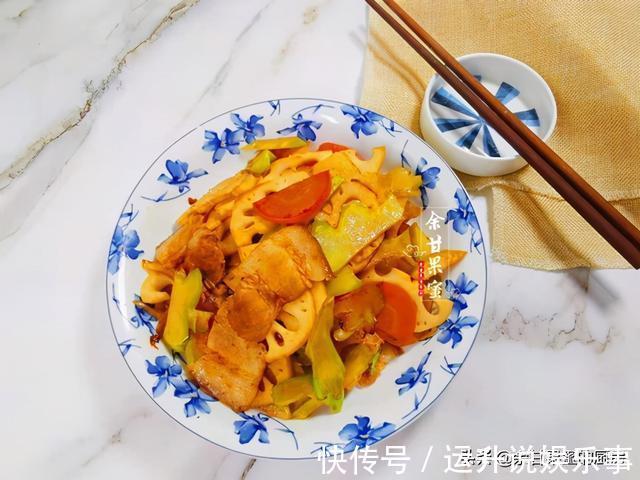 快手菜|家常快手菜，蔬菜与五花肉，炒一炒出锅，咸鲜味美