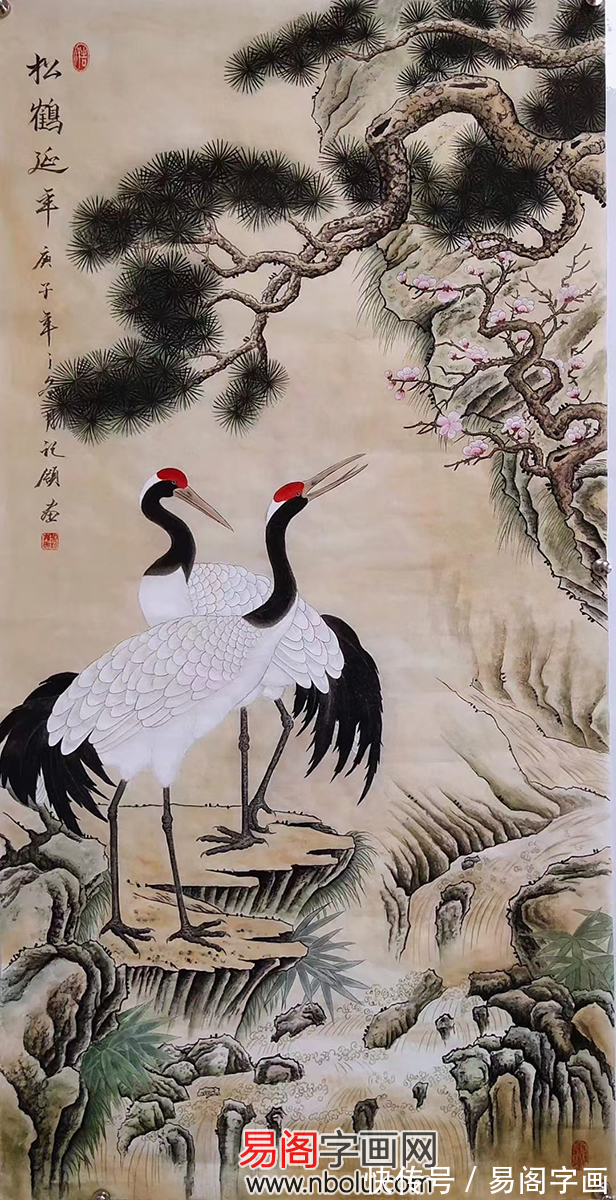 工笔重彩花鸟画!胡记领 工笔重彩花鸟画中的王者