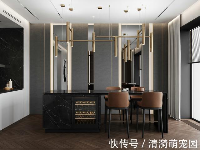 微水泥|现代轻奢两居：又见木质与石材，又见精致与高级