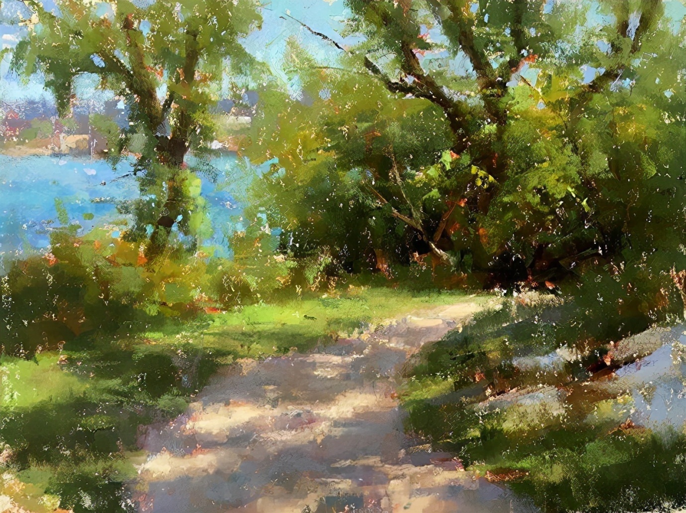 阿奎尔$美国艺术家阿奎尔柔和的风景油画,画里充满了阳光温馨美好(二)