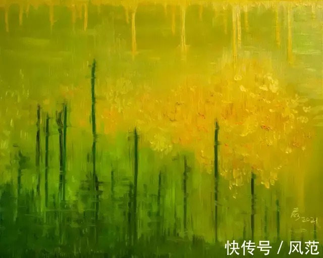 油画$仰山俯水——周萌油画作品欣赏