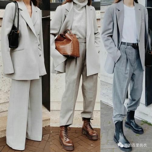 简单即高级！上班“西装＋裤子”这么穿，时髦百搭又好看