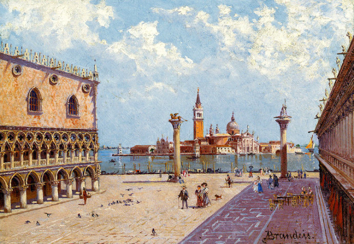 布兰代斯$捷克斯洛伐克美女画家安东妮塔的建筑风景画,唯美!