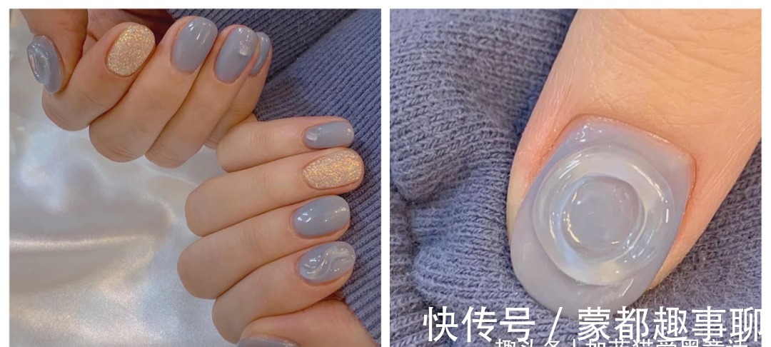 超仙|夏日七款清爽系美甲,晶莹剔透,一眼超仙气满满!