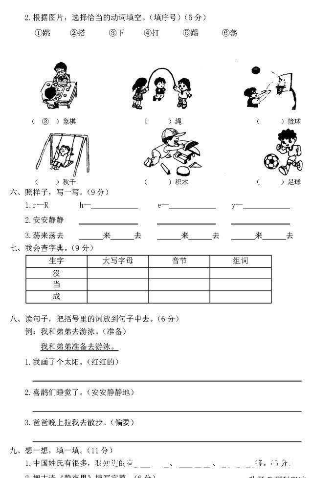 部编版1～6年级语文下册期中测试卷汇总，给孩子考前复习练练