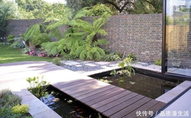 庭院里除了养花种草,还可以造个鱼池,每天逗鱼品茶,像世外桃源!