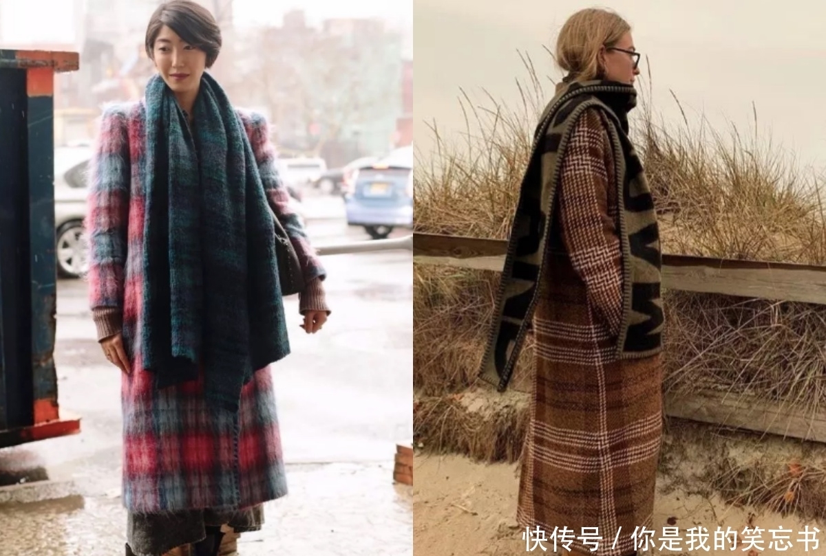 色大衣|大衣再好看,围巾配错也白搭!