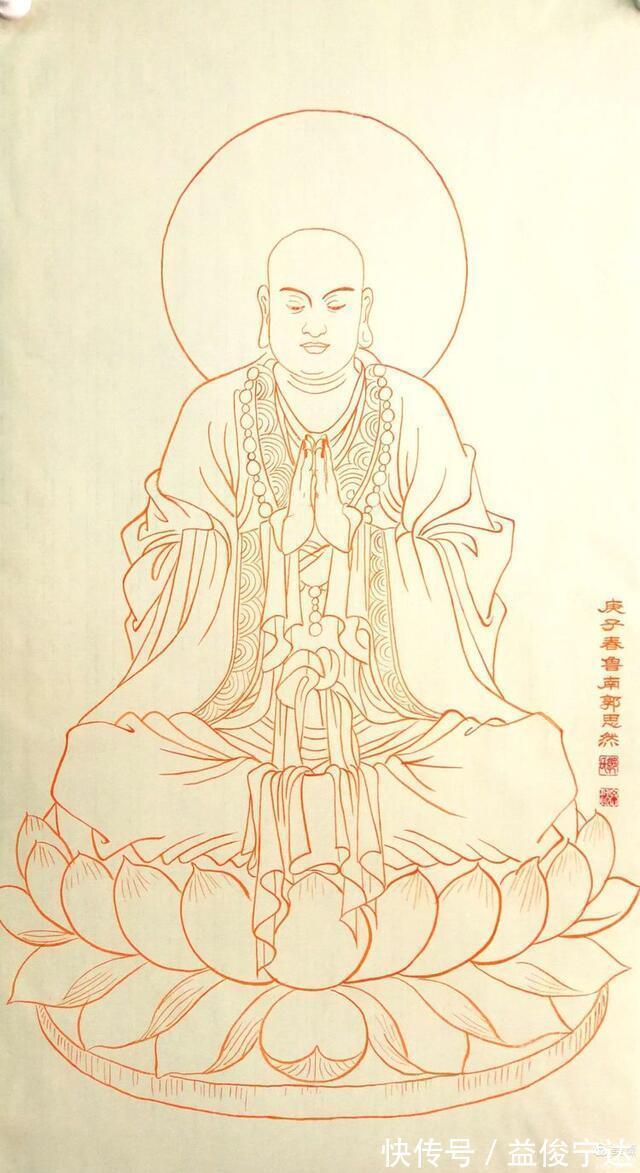 白描|实力派书画家郭思然先生,朱砂白描人物系列作品欣赏