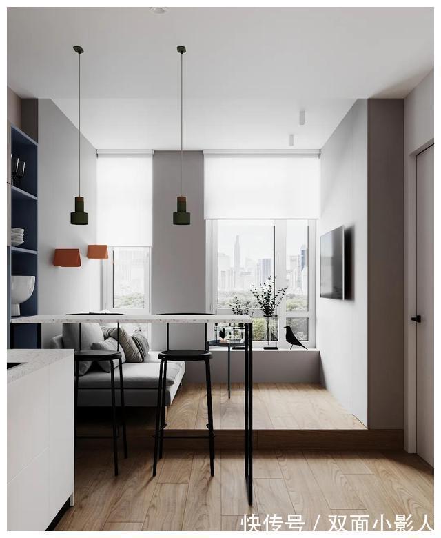 客厅|年轻夫妇买下30㎡公寓,改出超美观景客厅和大卧室,太有品味了!