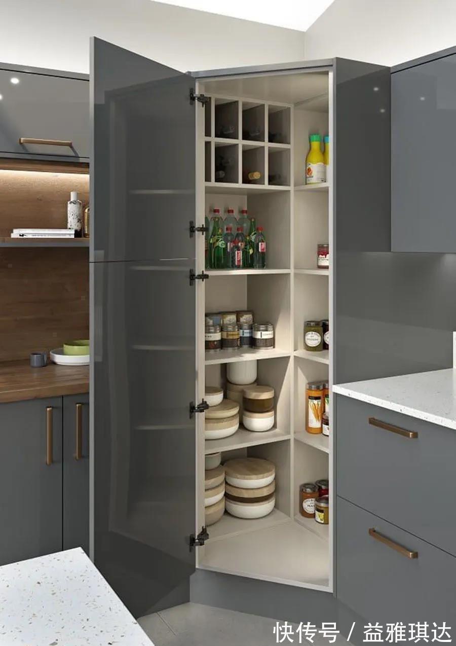 拉篮|厨房拐角位置很鸡肋那是你没用好，学习外国人做储藏室多一间房