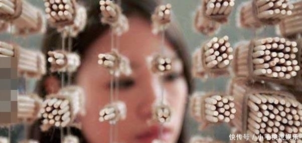 作画|女孩用6万多根筷子作画, 完工后成龙大哥说我买了