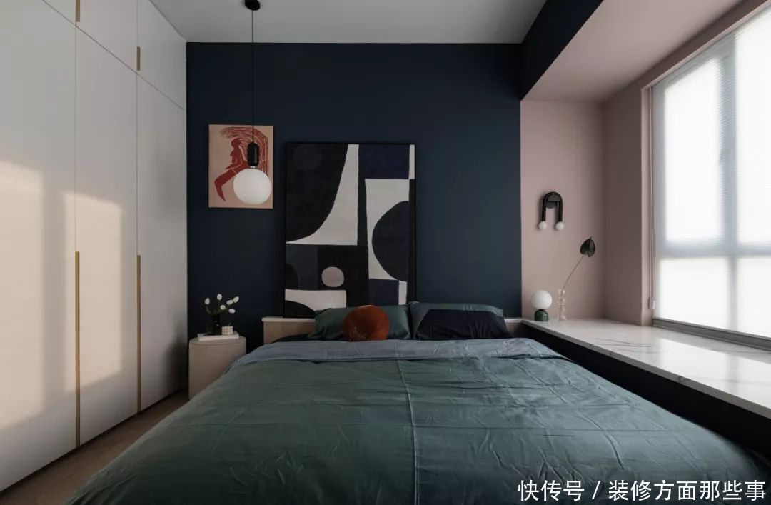 三居|90平个性三居装修,这样的隐形门设计,还是头一次见!