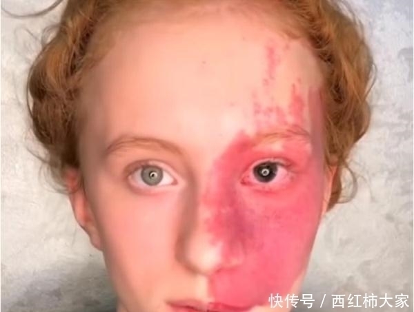青色|半张脸都是胎记,化妆后却美到惊艳!网友:化妆师太厉害了