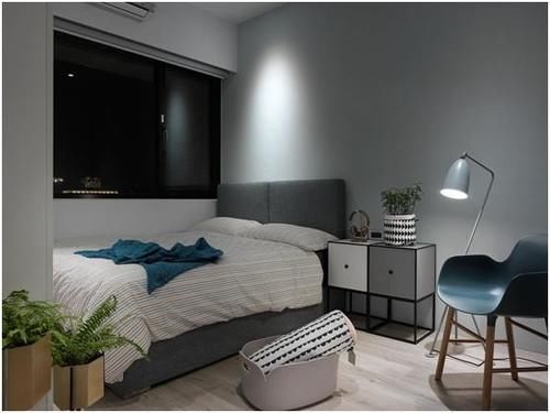 主卧|这套88平小户型北欧风,全开放式就算了,书房竟然在厨房旁边!