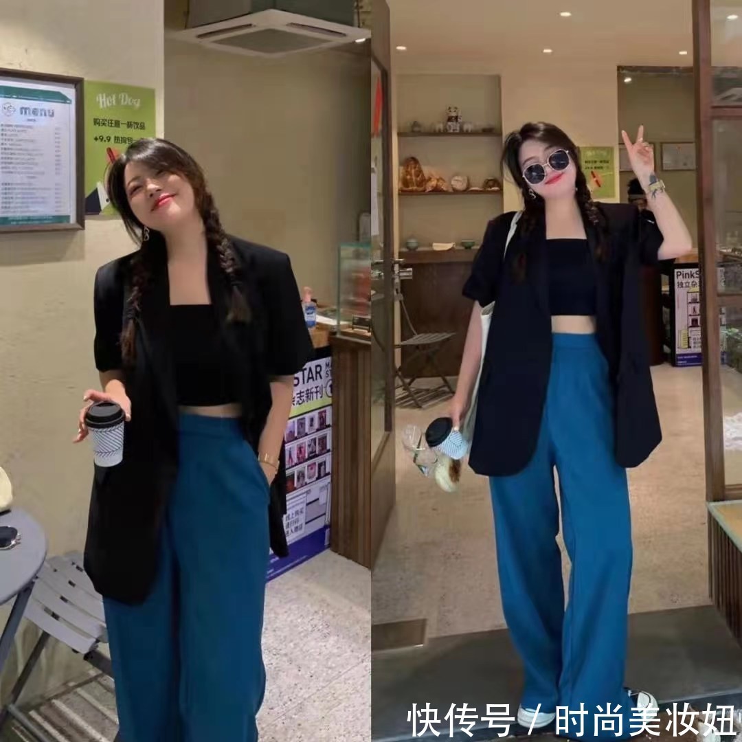 身材|时尚与身材无关,1米65体重135斤穿出洋气范,没小蛮腰照样美