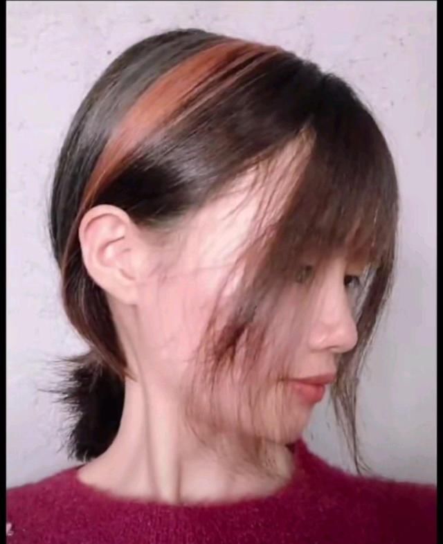 “挂耳染”过时了，最近流行的是“发带染”，时髦洋气又显脸小！