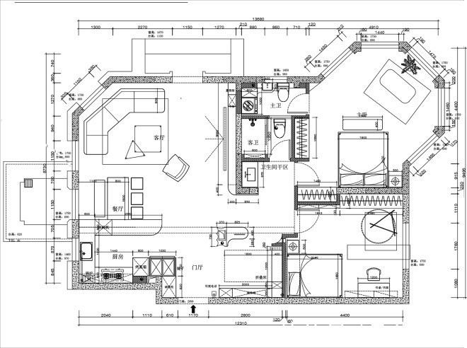 仪式感|拯救大面积零碎小空间,取得通透豪宅既视感