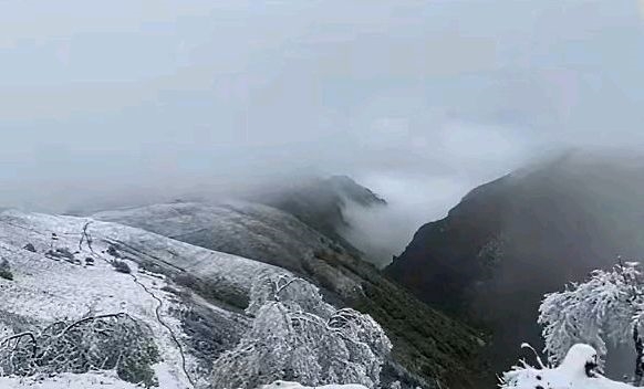 春夏秋冬|蔚县茶山的第一场秋雪