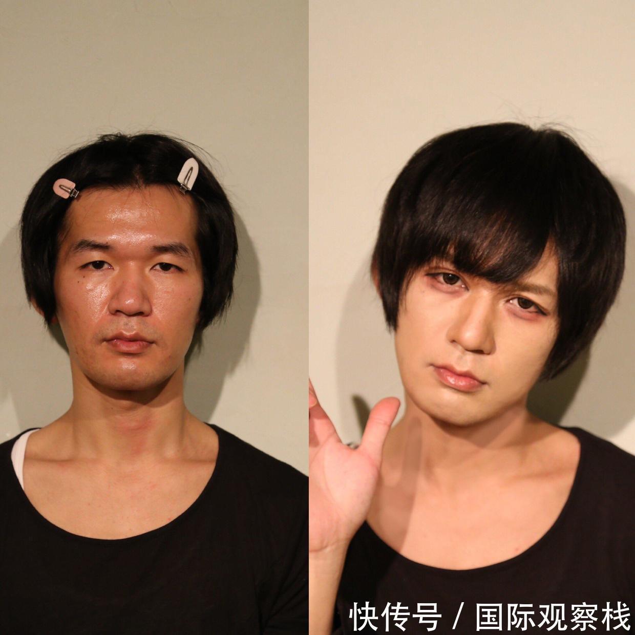 before日本小哥3年苦练化妆,效果惊艳如整容:男人不化妆很吃亏