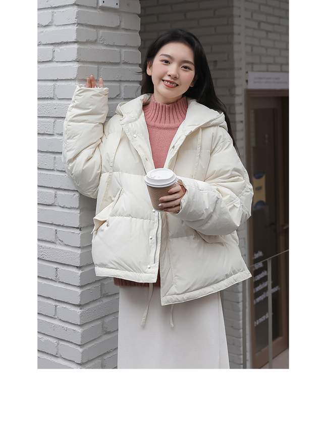 浅黄色|怕冷的小姐姐看过来,保暖又甜美的羽绒服都在这,少女感爆棚