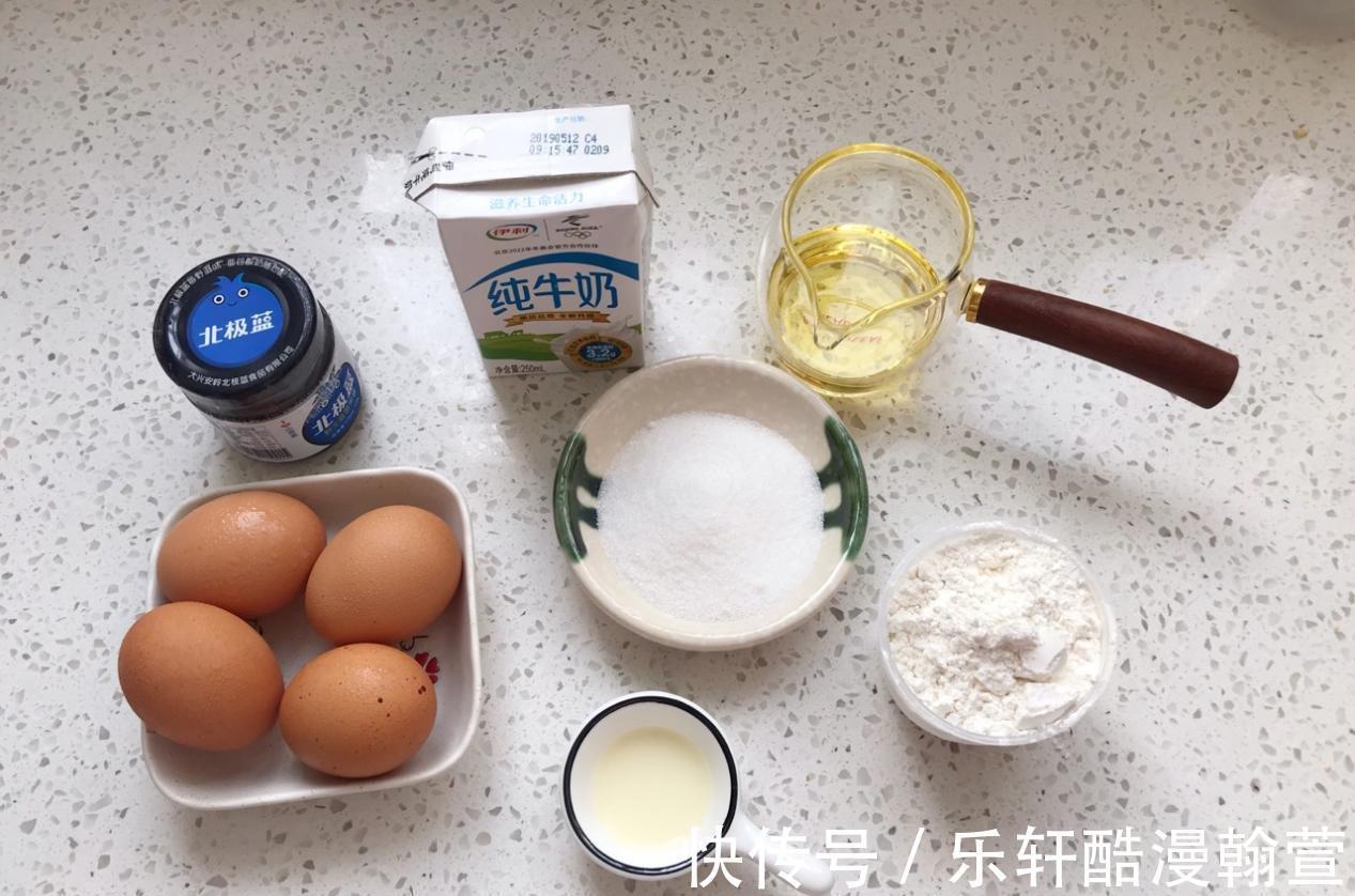 蓝莓酱|自制蓝莓蛋糕卷，做法不难，味道比买的强多了