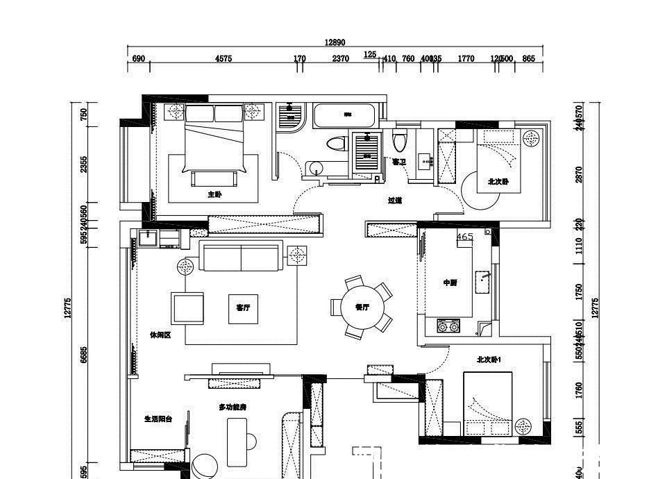 套房子|135㎡的真实案例,告诉你养老房要装中式风,20万就能给老人体面