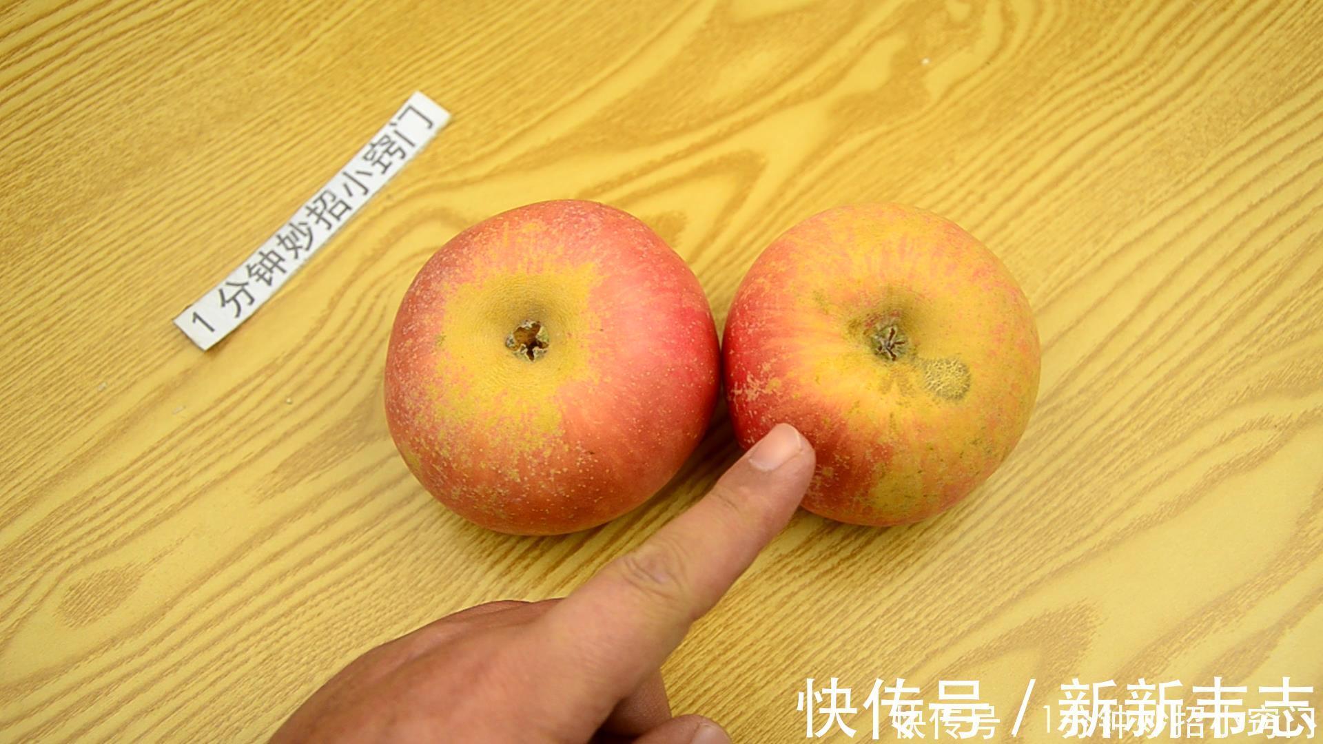 多汁|买苹果要选“母”苹果,底部一眼就能挑选,香甜多汁,一挑一个准