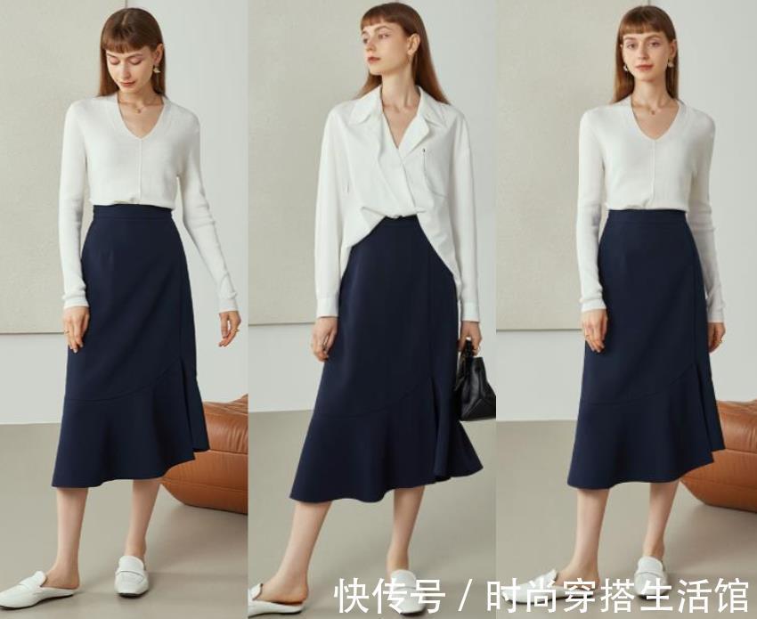 半身裙|秋天怎么穿毛衣才好看?从“裙子”下功夫,遇见更美的自己