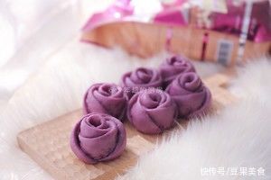 吃一次想十次的下饭菜紫薯玫瑰花卷