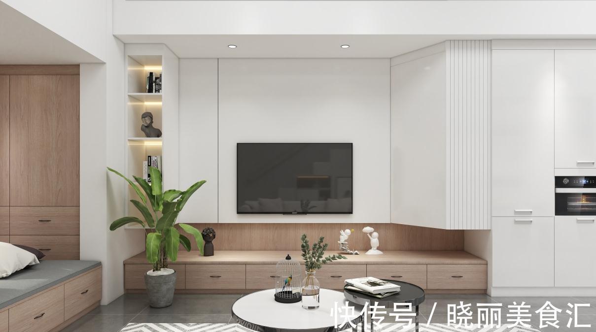 榻榻米|58㎡小型公寓装北欧风!内景装的温馨有格调,关键还有单独衣帽间