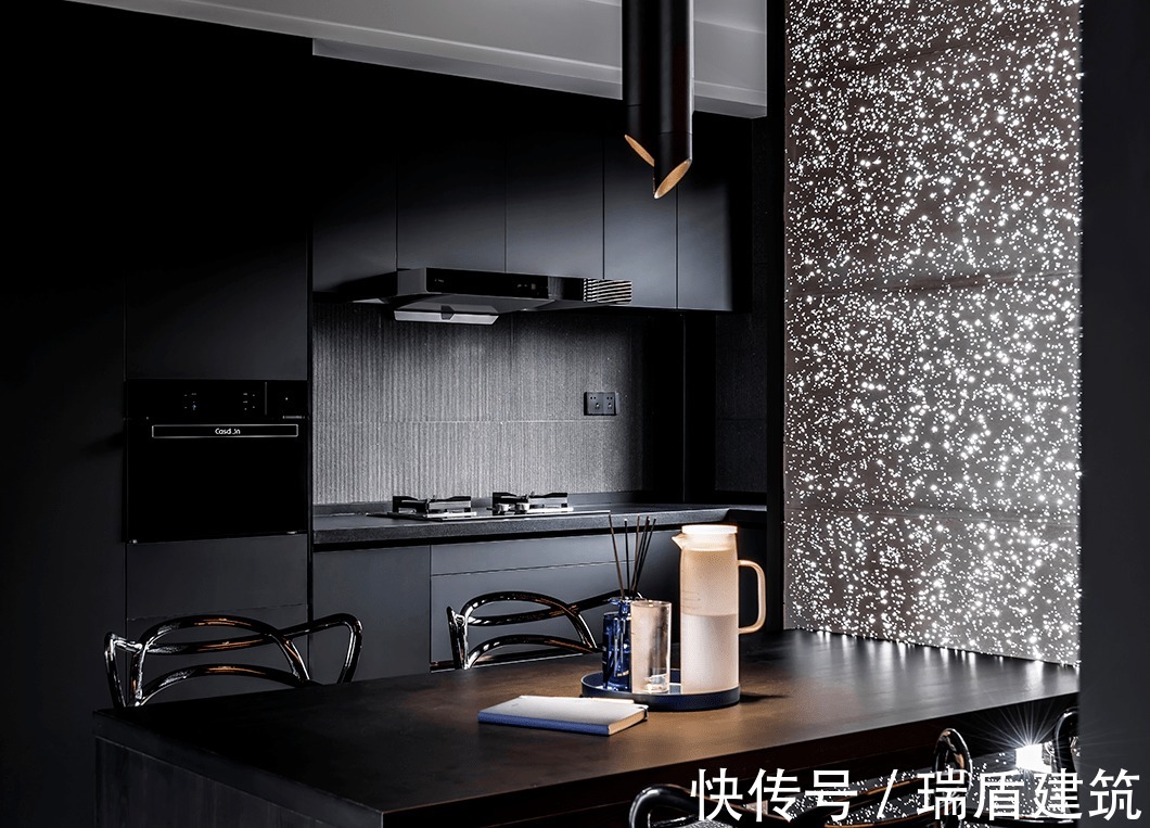 水泥板|120㎡简约高级黑,这样设计超有范!
