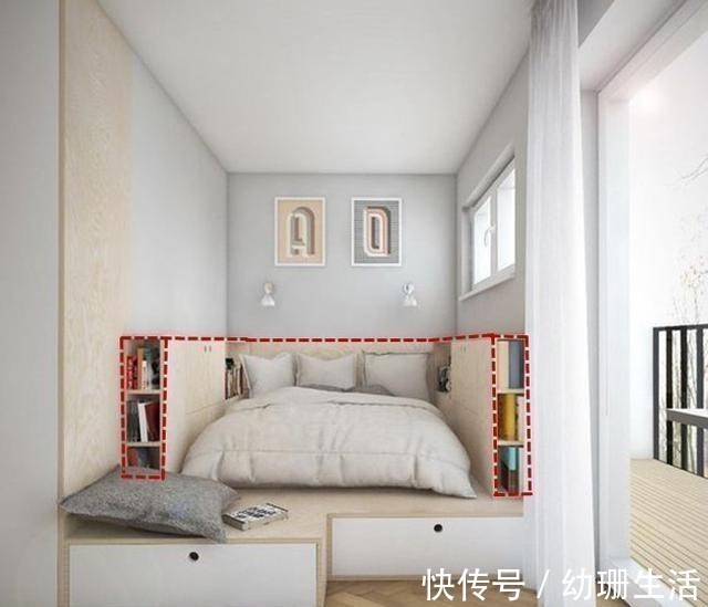 两段长|小卧室早该舍弃床头柜，靠墙塞15公分宽薄柜，收纳何止多出2倍