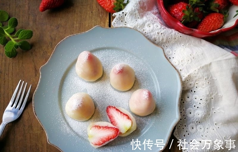 草莓大福|七夕临近，教你在家做讨女孩子欢心的甜点，简单好操作