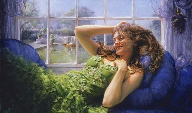 海伦·贝兰德#加拿大女艺术家现实主义人体油画,细腻逼真,引人遐思