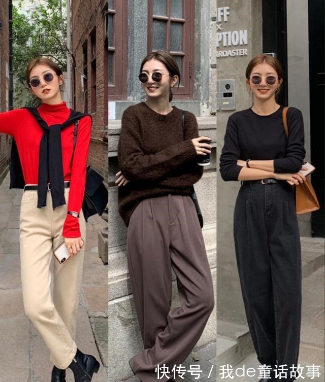 右图 秋冬必穿的毛衣,要怎么搭配呢18套毛衣搭配示范,时髦又好看!