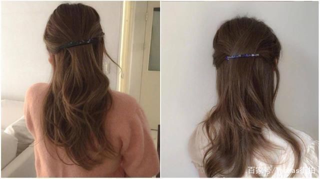 女性发型打理,韩系美发搭配时髦的发饰,流露女性温柔优雅的气质