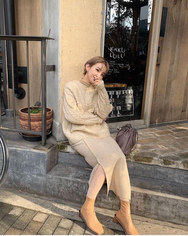 裙子 + 靴子 = 好看 + 洋气 ！