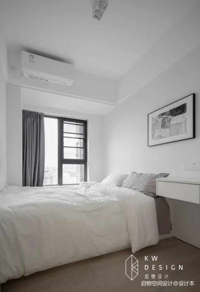 榻榻米|76㎡小三居,经典黑白灰+飘窗榻榻米,从玄关美到卧室