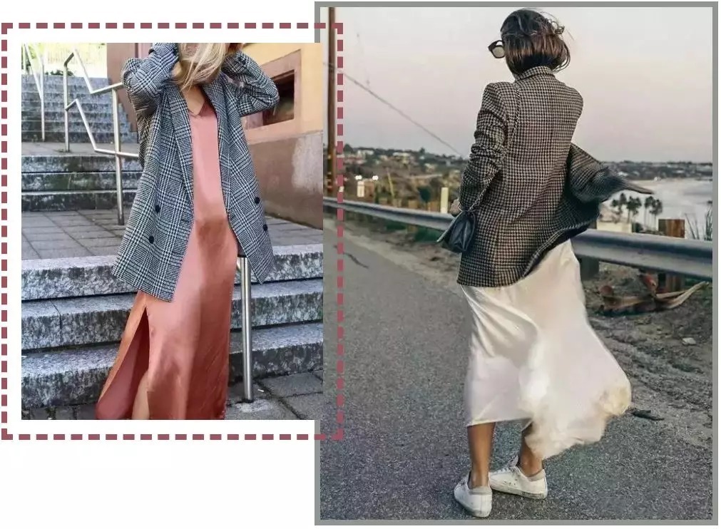 西装+裙子=早秋最in穿法,好看爆了!